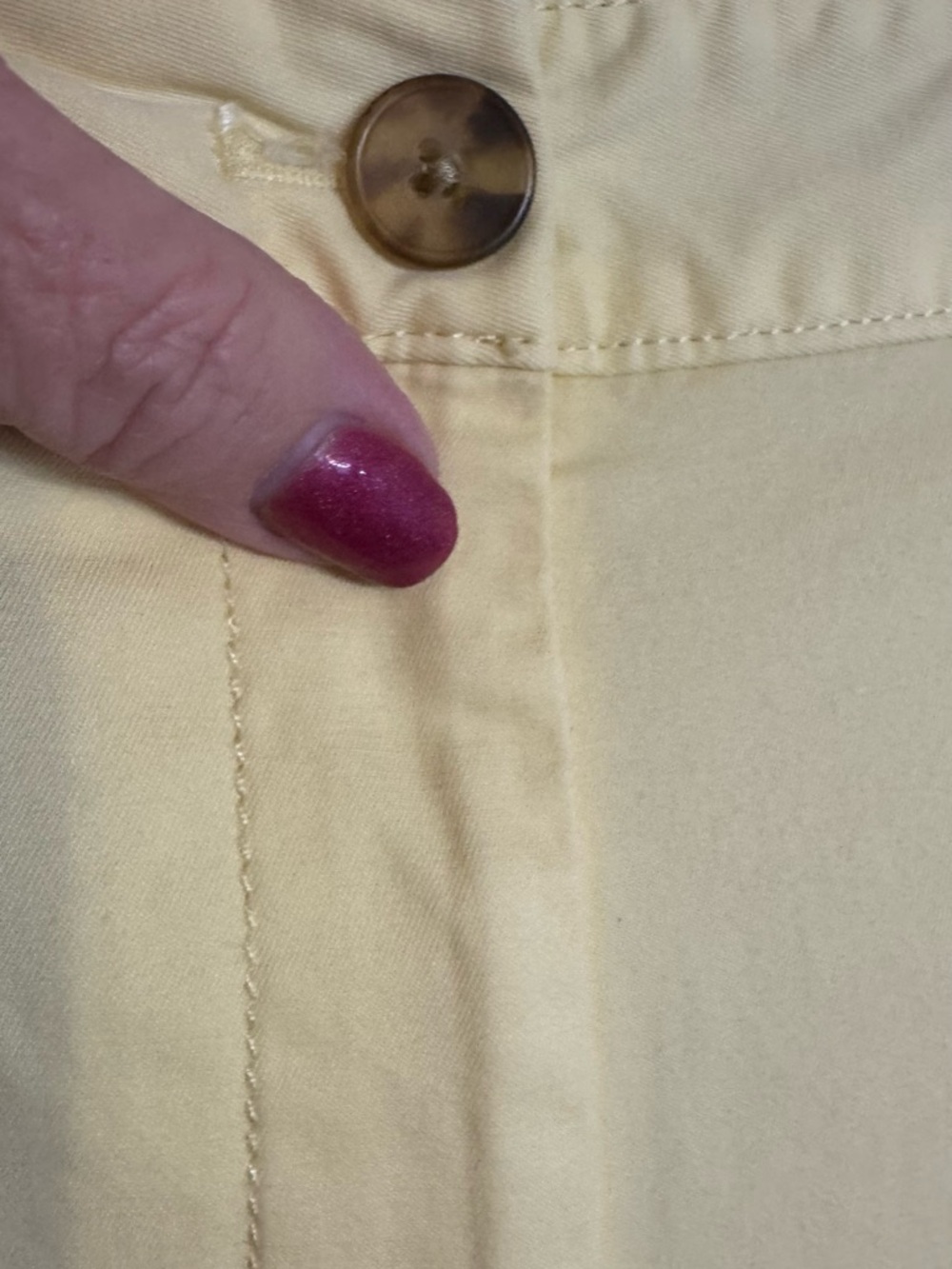 Talbots Yellow The Weekend Chino Pants (optional Cuffing) SIZE: 12 BIN #14 - Picture 3 of 9